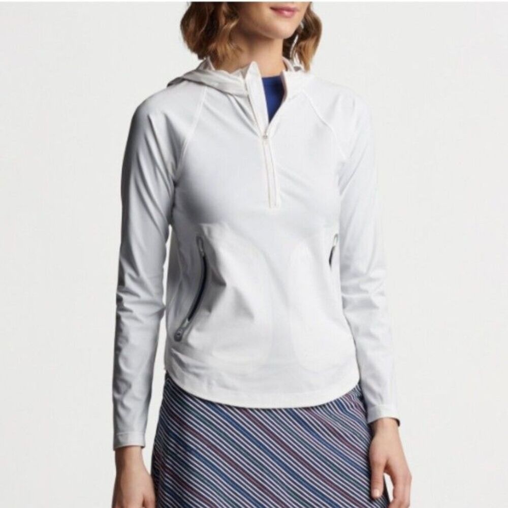 Quiet Luxury Golf Coastal Peter Millar White Performance Jacket Large Athleisure
